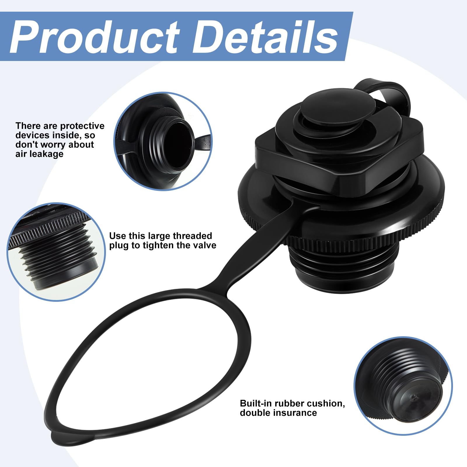 Snapklik.com : Soaoo 2 Pcs Inflatable Boat Air Valve Inflatable Boat ...