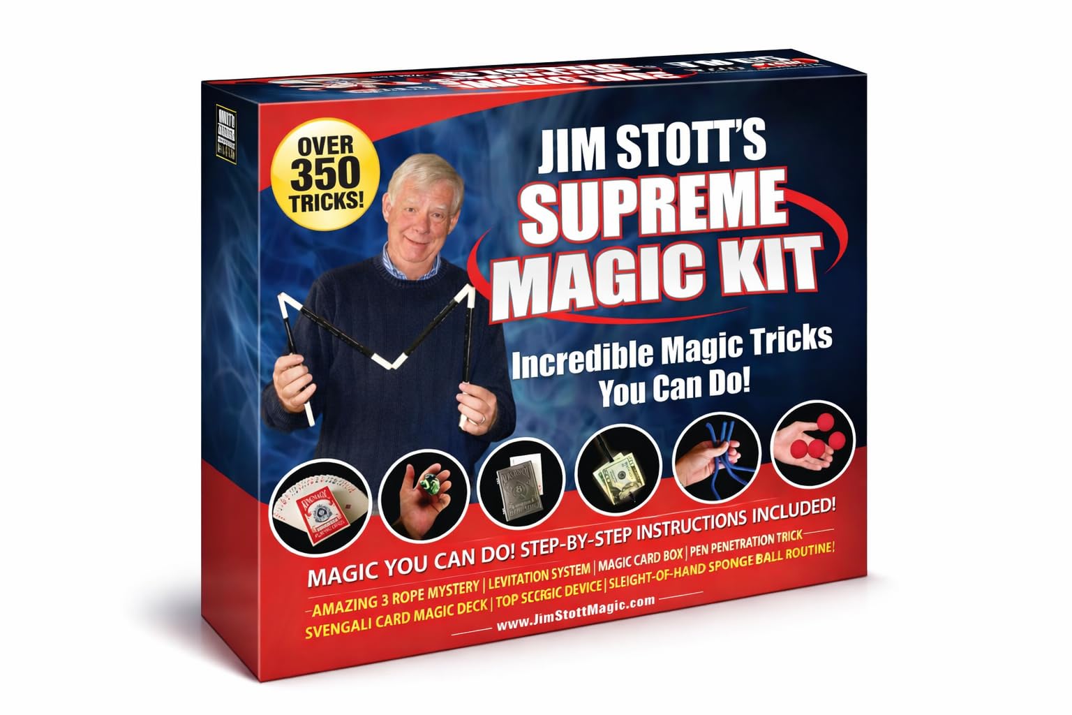 Amazon.com: Jim Stott Magic Supreme Magic Kit for Kids – 250+ Easy