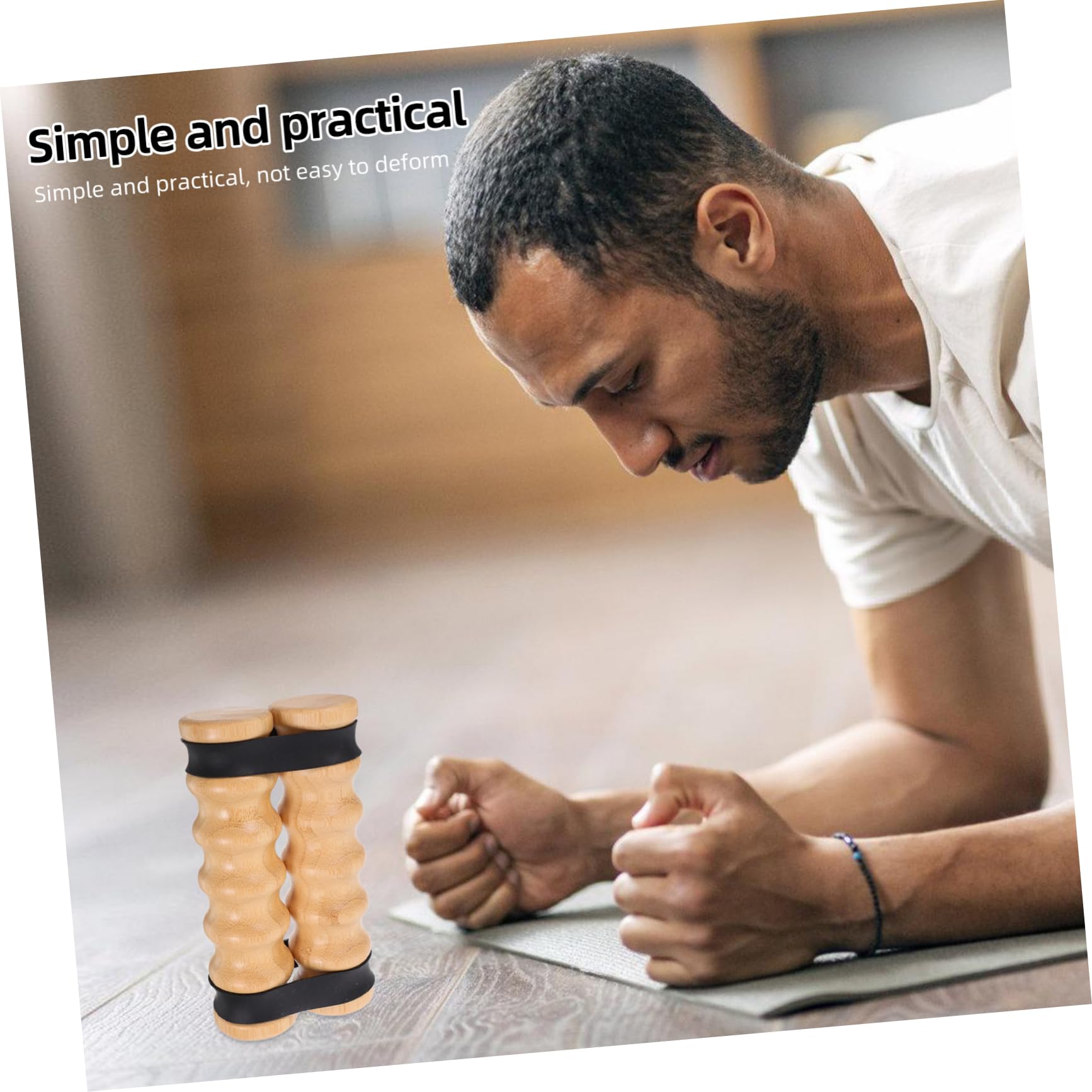 Banda di Resistenza Fitness con Maniglie in Legno, 2 Pezzi | Attrezzo Portatile per Esercizi, Impugnatura in Gomma Antiscivolo, Uso Versatile in Palestra e Body Sculpting