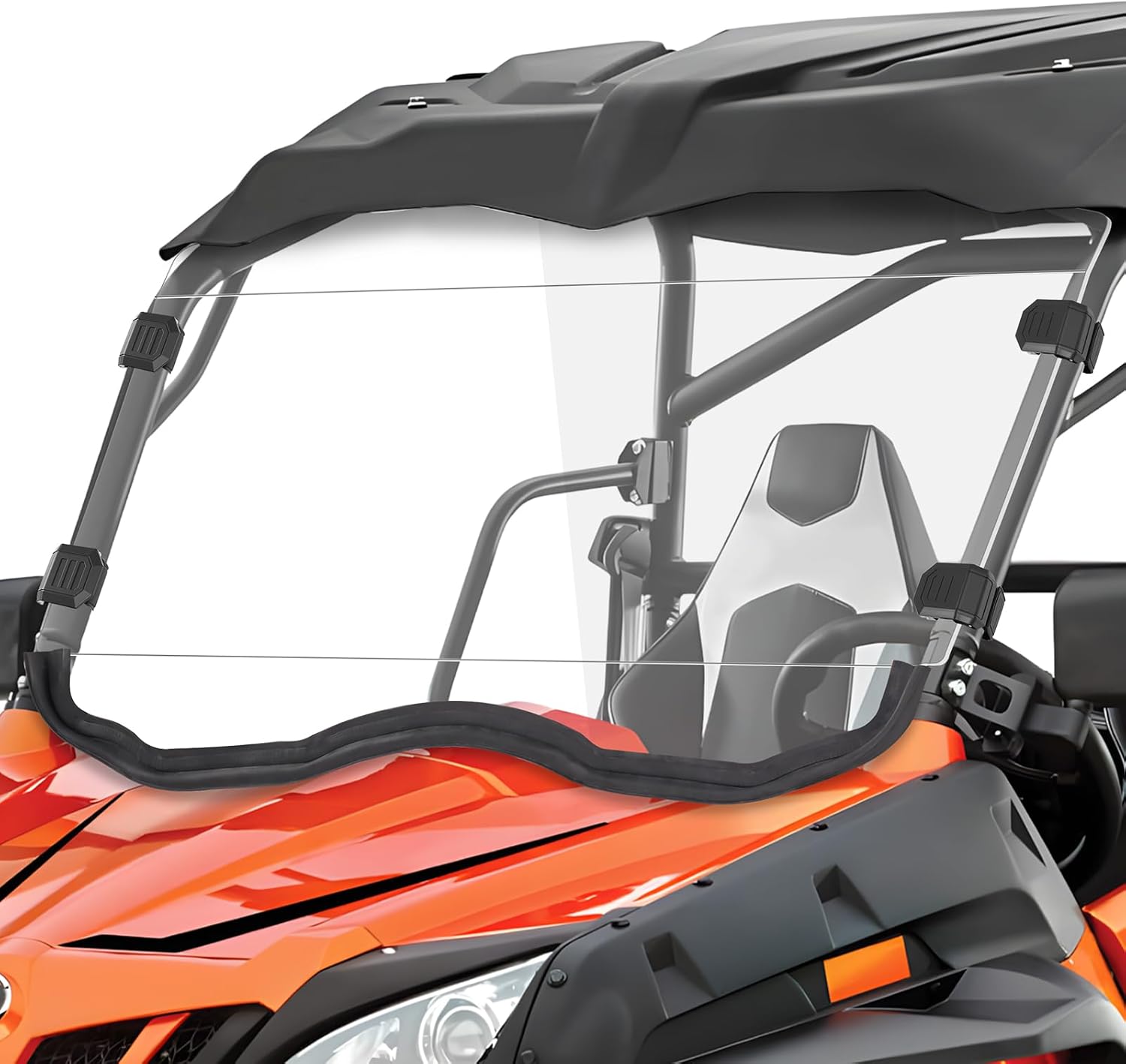 StarknightMT Scratch-Resistant UV-Resistant ZForce 800 Full Windshield - Compatible with CFMOTO ZForce 800 Trail 800 EX 2014-2022, 500 Trail 2016-2022, 1000 2018-2019 (Fits Roof)