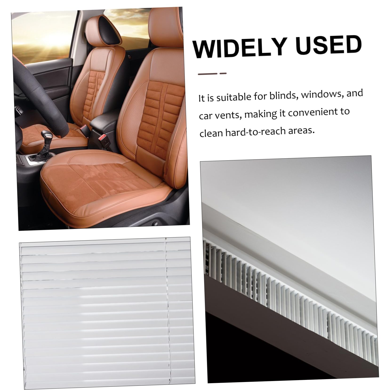 Beaupretty 20piezas Limpiador De Persianas y Rejillas De Aire Cepillo De Limpieza Portátil para Espacios Reducidos para Eliminar Polvo y Suciedad De Cortinas y Vents