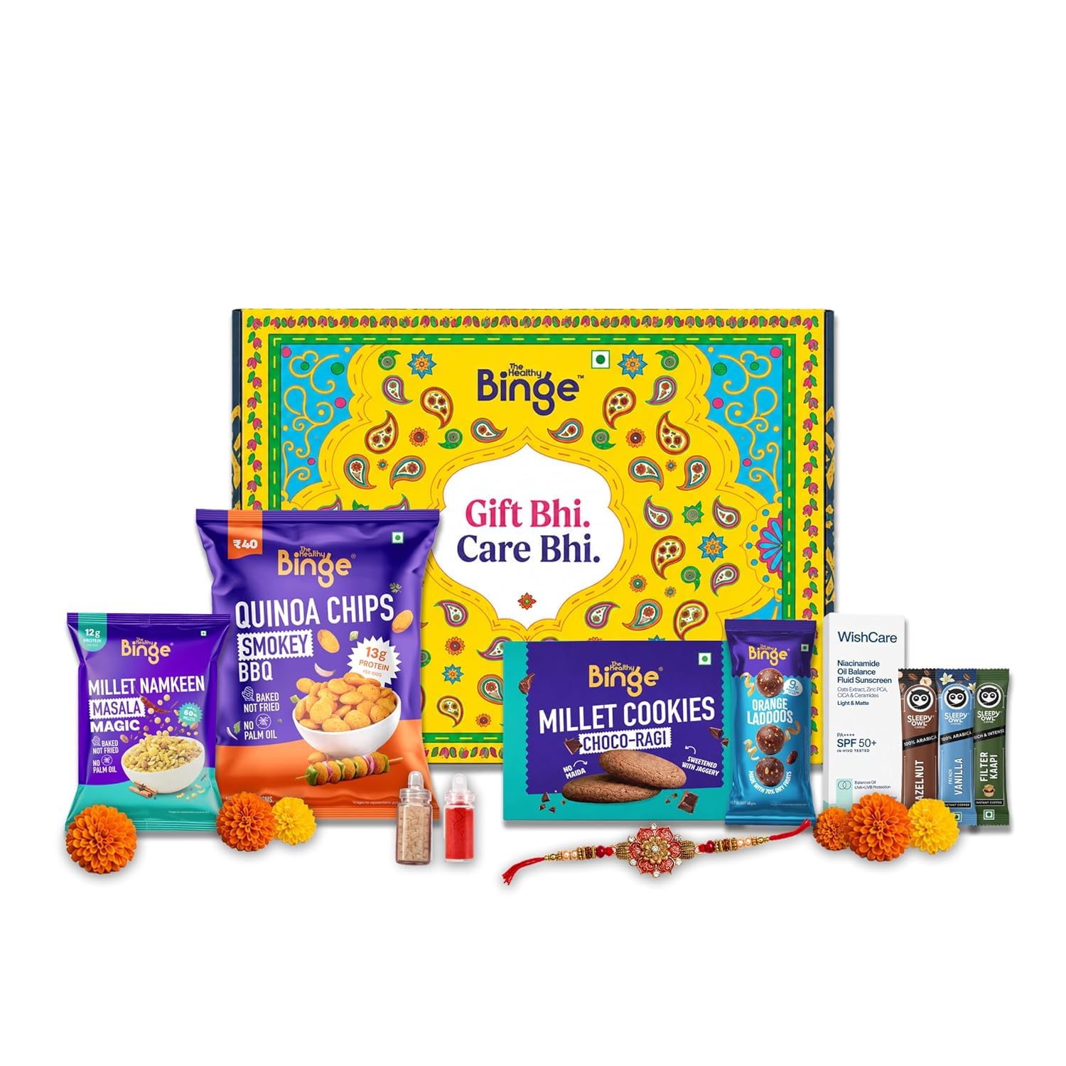 The Healthy Binge Rakhi Gift Hamper | Healthy Raksha Bandhan Gift Box | Premium Gift Hamper | Rakhi Gift set for brothers and sisters-image-18