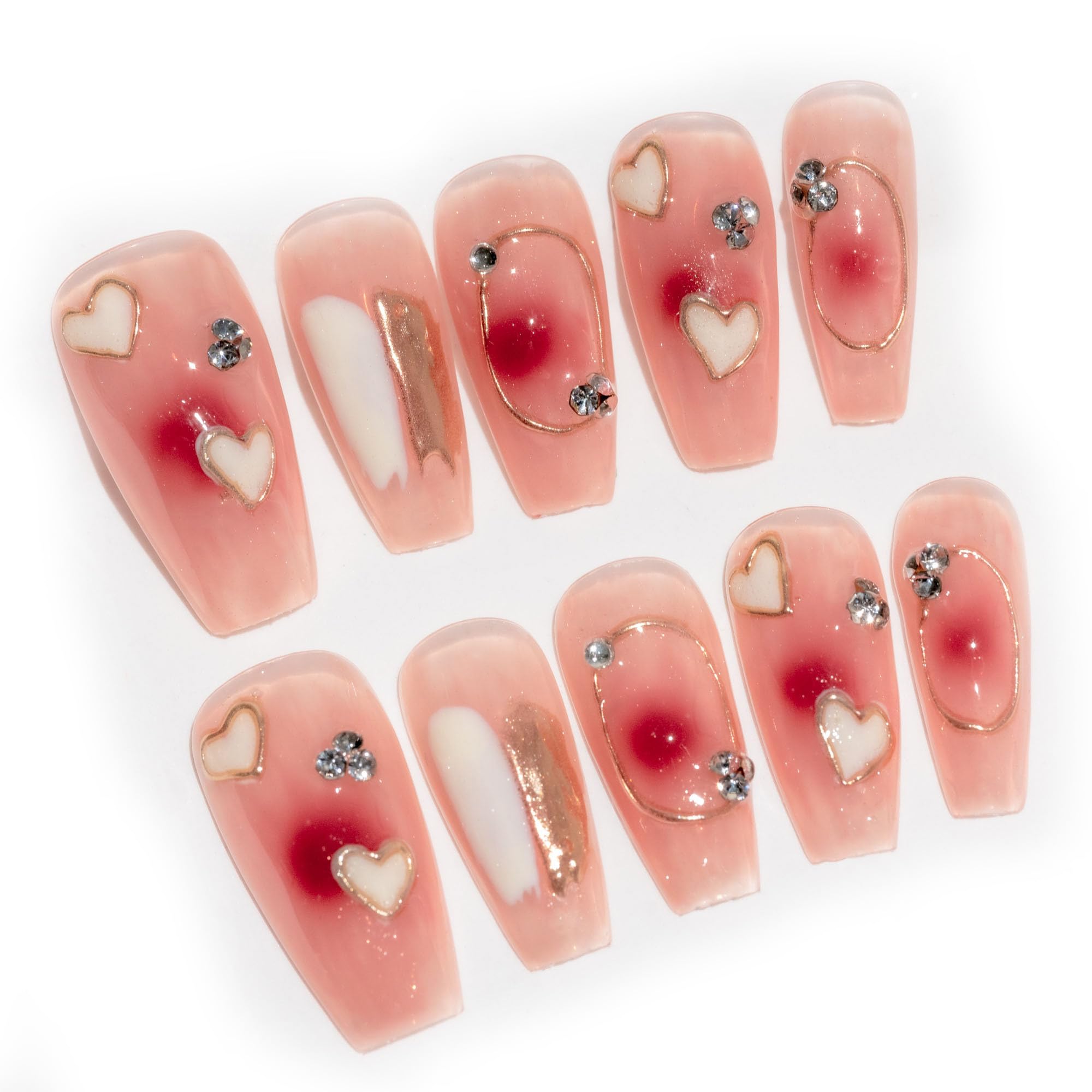 Amazon | Sun&Beam Nails 手作り ネイルチップ ミディアム ロング 
