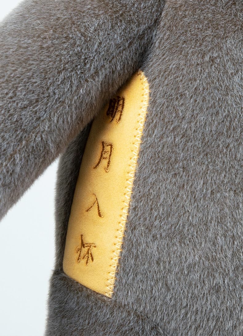 Llavero colgante pequeño hecho a mano de la serie Xiangrui con marionetas colgantes de gama alta – Entrega de 7 a 15 días (conejo gris / luna brillante)