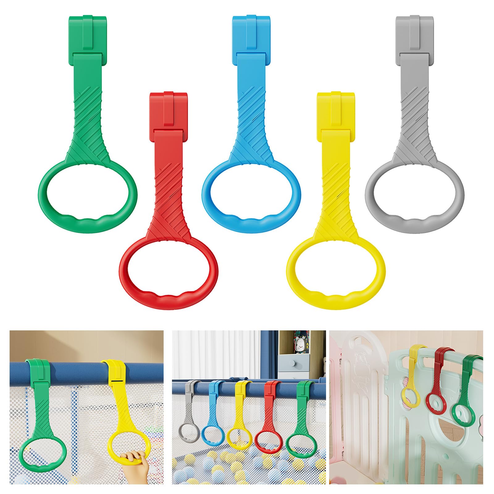 Detachable Crib Pull Up Circlet Toddler Bedside Walking Aid PP Stand Up Helper Encourages Baby First Step