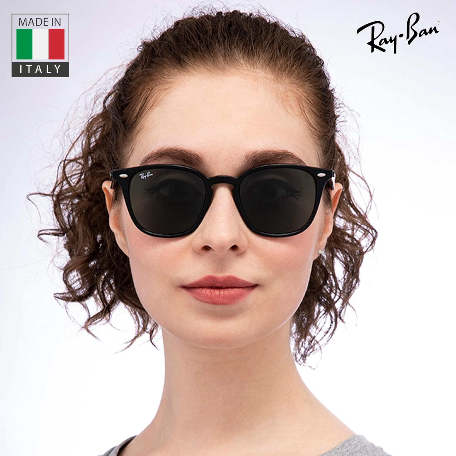 Ray-Ban RB4258F Square Shaped Sunglasses for Men & Women with Official Eyewear Kit Polished Black Frame | Green Classic Lens 52 Millimeters image 7 of 7 B0FH5K9JMR