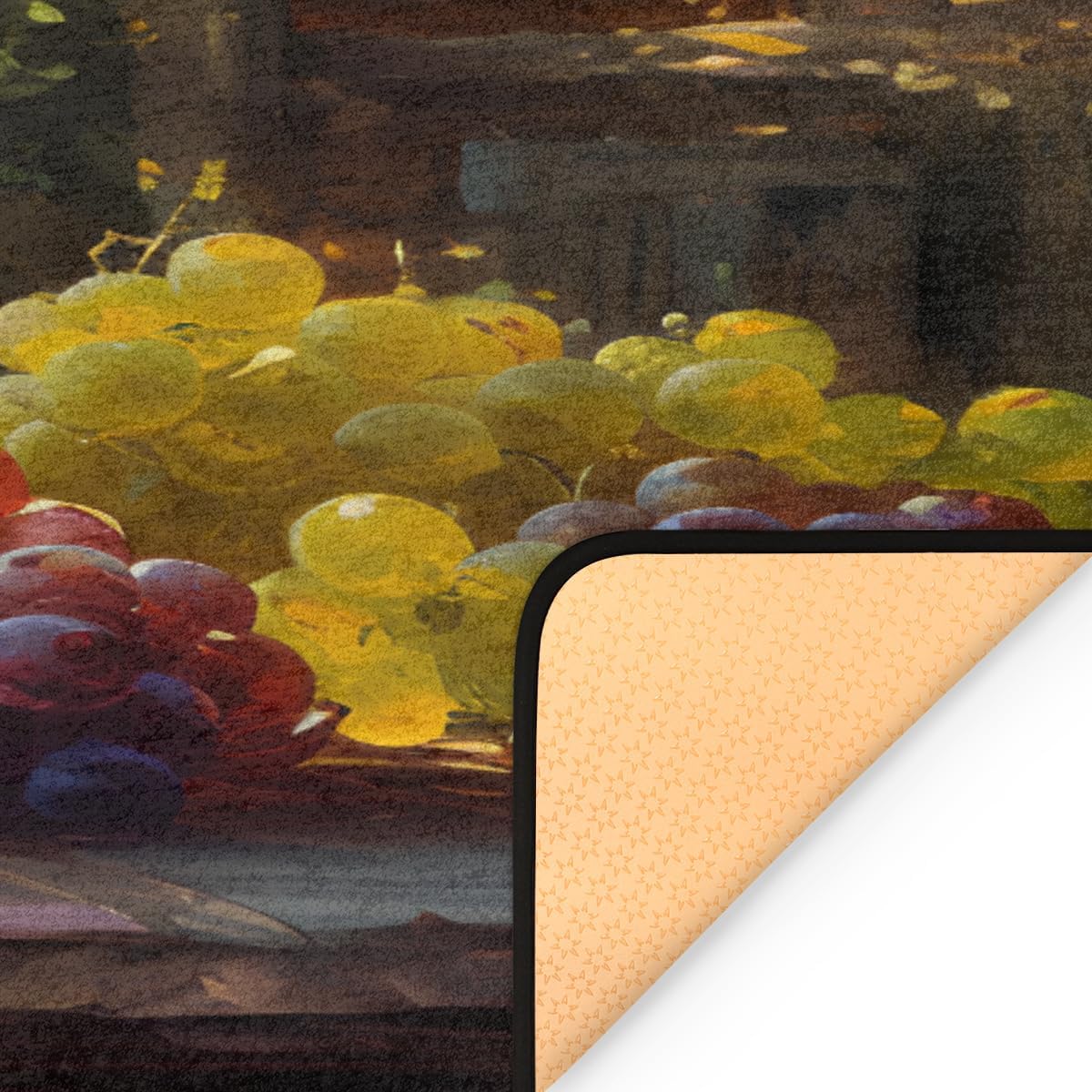 Long Runner Rug 2' X 6'Farm Grape Wine Washable Soft Comfort Carpet Runner Non-Slip Absorbent Area Rugs for Indoor Hallway Kitchen Laundry Bathroom Entryway Bedroom Runner Mat