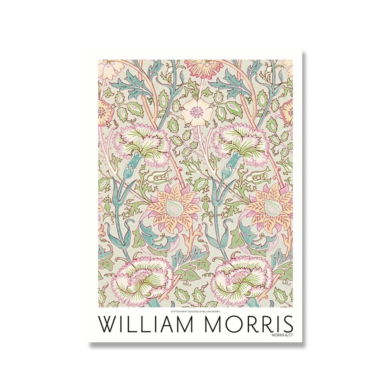 FOKTMS Stampa su tela di William Morris The Victoria and Albert Museum Exhibition Poster London Underground Art Painting Wall Decor40 x 50 cm x6 senza cornice