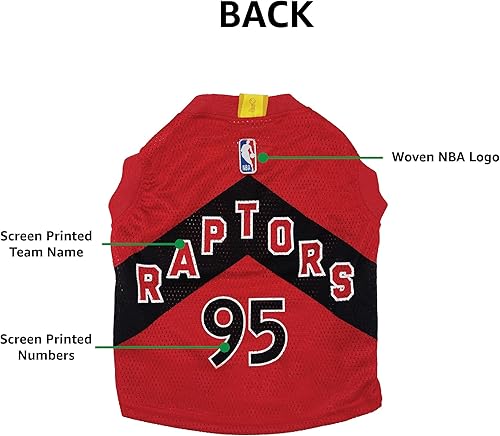 Miniatura 6 de Pets First NBA - Camiseta para perro de Toronto Raptors, camiseta sin mangas, camiseta de baloncesto para mascotas, talla S (RAP-4047-SM)