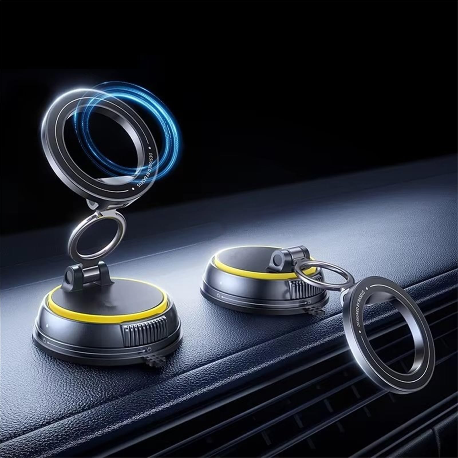 Per Iphone Supporto Per Viaggio Universale Supporto Palestra Baseus Vuoto Magnetico Telefono Rotazione 360 ° Porta Cellulare Auto