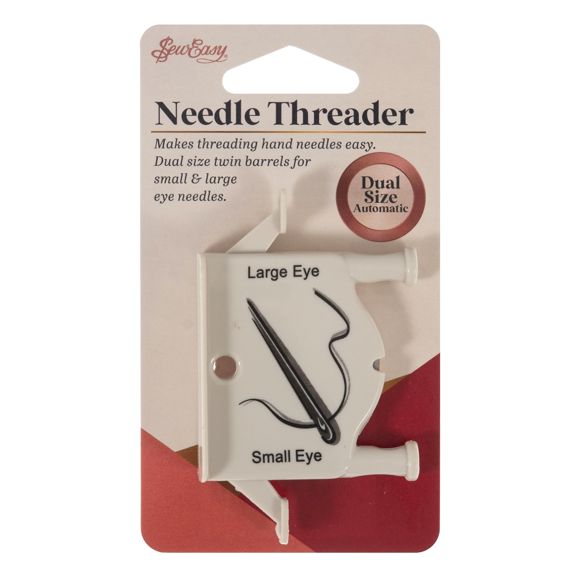 Sew Easy Automatic Needle Threader – Large & Small Eye Threading Tool for Hand & Machine Sewing, Embroidery, Quilting