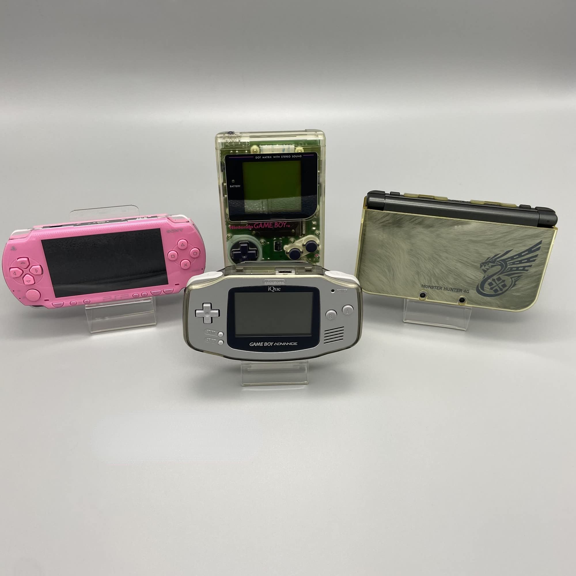 Soporte de exposición para consola GB GBP GBC GBA PSP PSV 3DS 2DS Soporte de plástico transparente para mostrador de ventana (A)