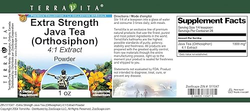 Miniatura 3 de Extra Strength Java Tea Orthosiphon 41 Extracto en polvo 1 oz ZIN 511047