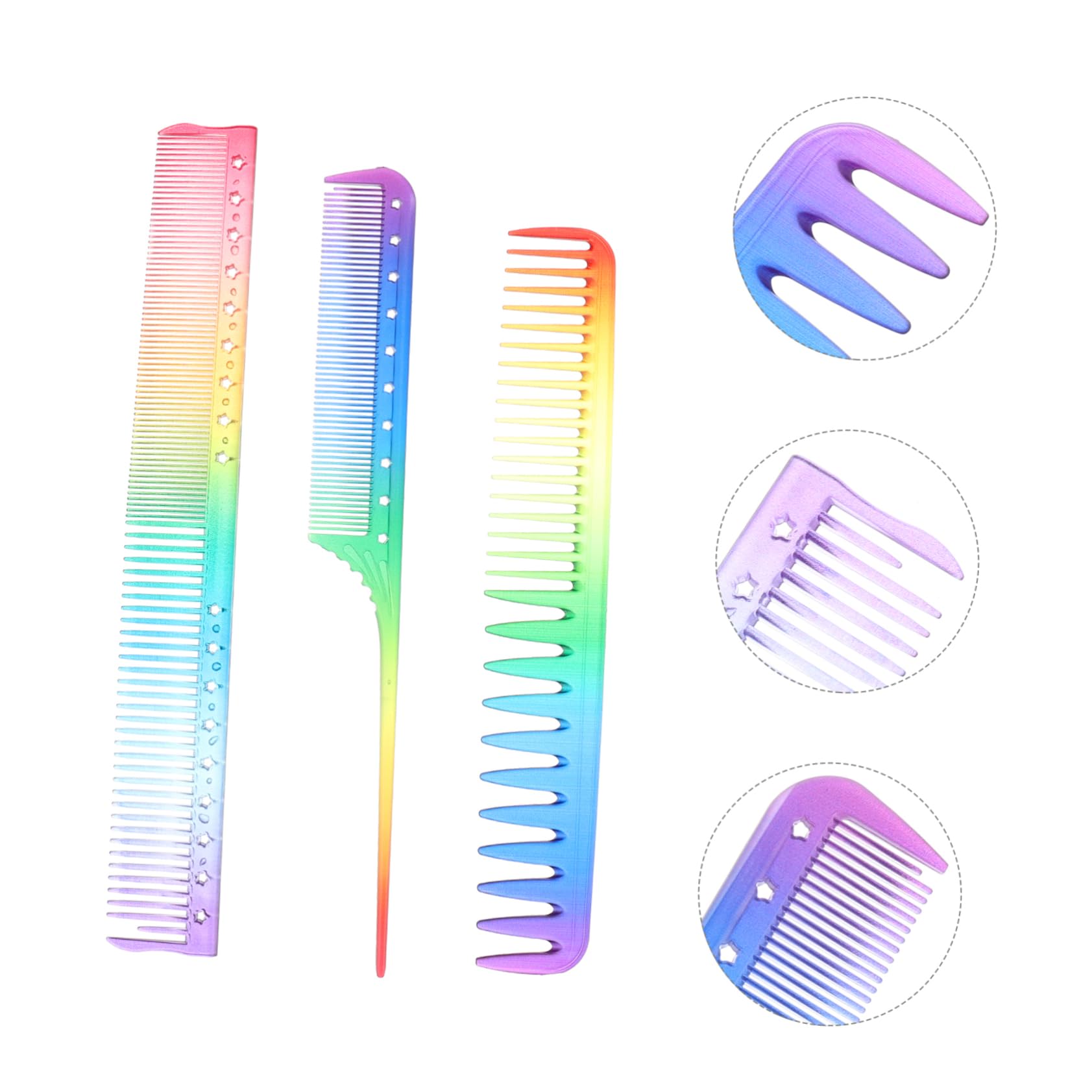 DOITOOL 9stücke Teiliges Bunter Friseur-kämme Antistatischer Haarschneidekamm Für Salon Und Heimanwendung Einfache Entwirrung Für Gesundes Glänzendes Haar