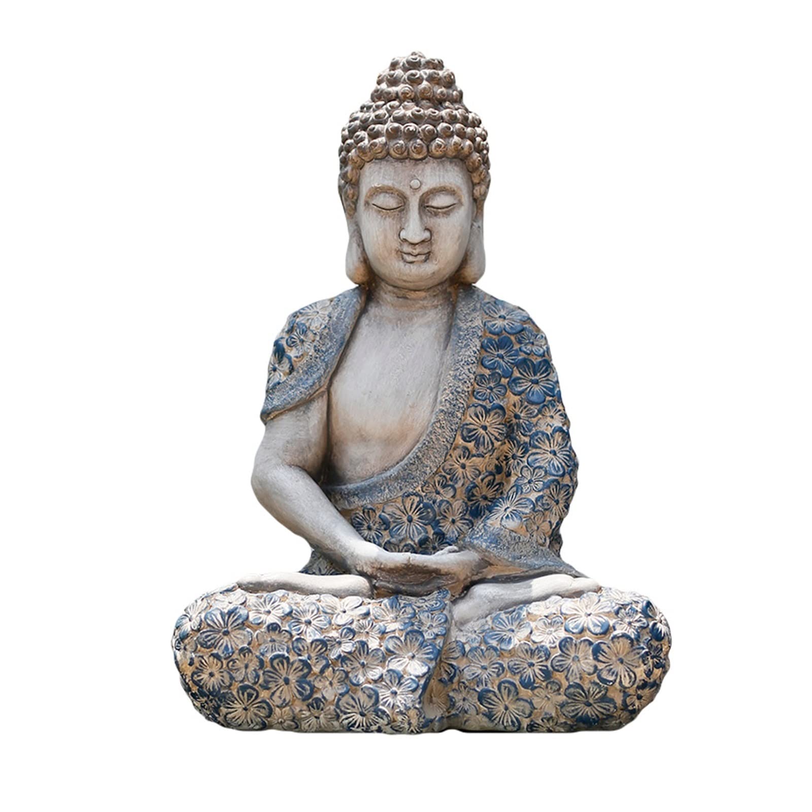 SUNESA Meditation Buddha Statue New Chinese Zen Buddha Statue Ornaments Decorative Courtyard Balcony Garden Terrace More Than Landscape Villa Furnishings Buddha Statue Sculpture