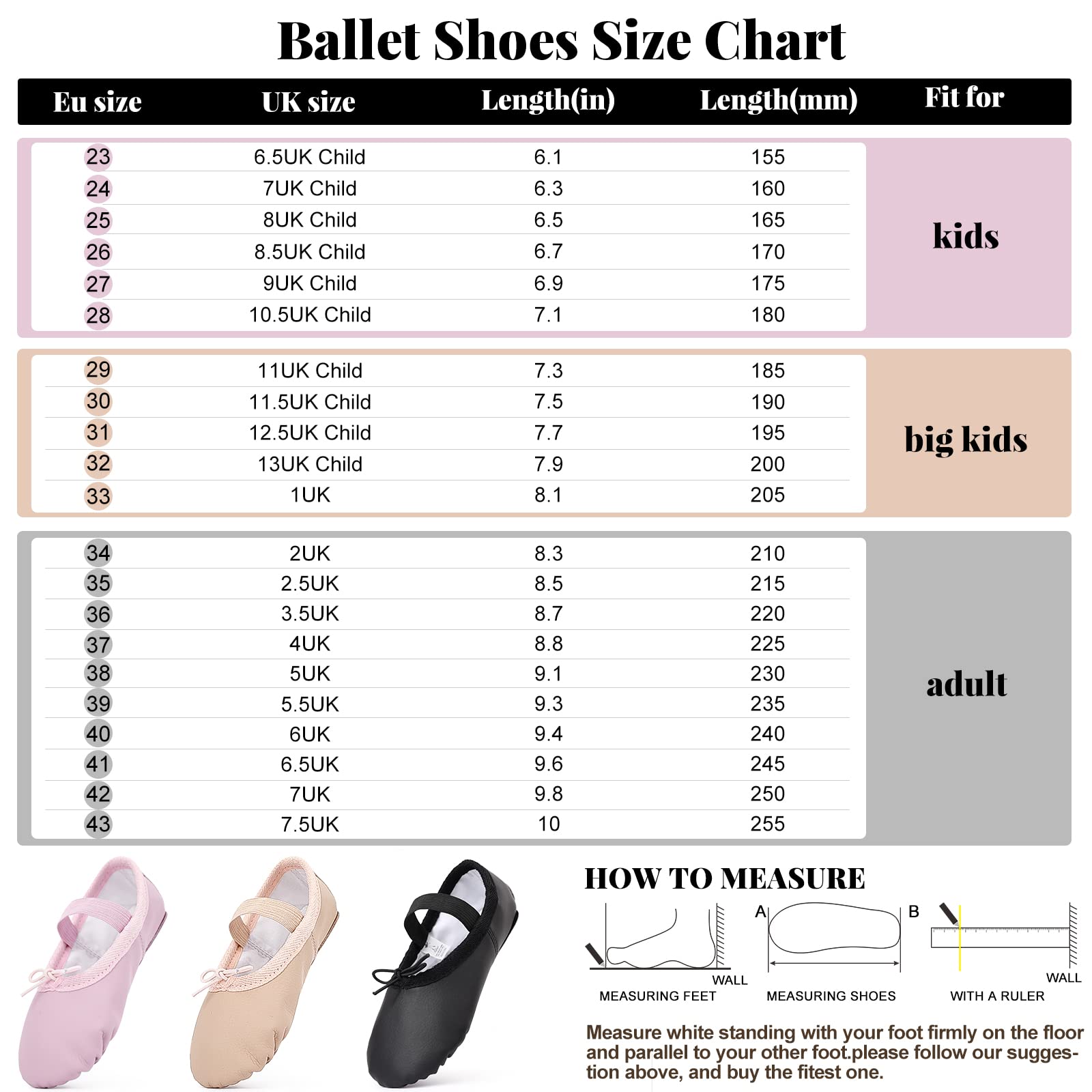 Scarpette Danza Classica Bambina Donna PU Pelle Scarpe Danza Ballo Suola Intera Scarpe da Ballerina