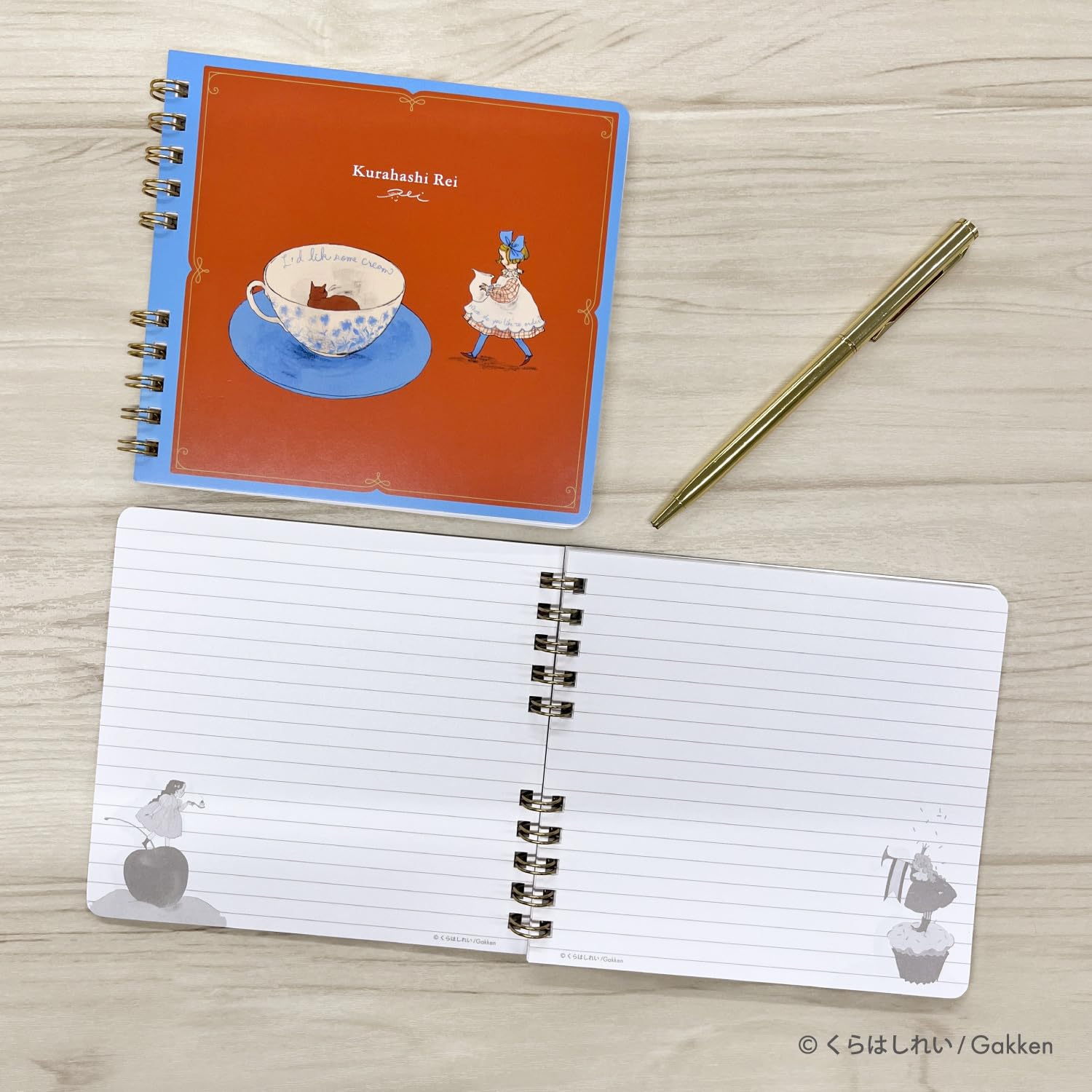 Gakken Stayful Kurashirei Square Ring Notebook, Black Tea D06882