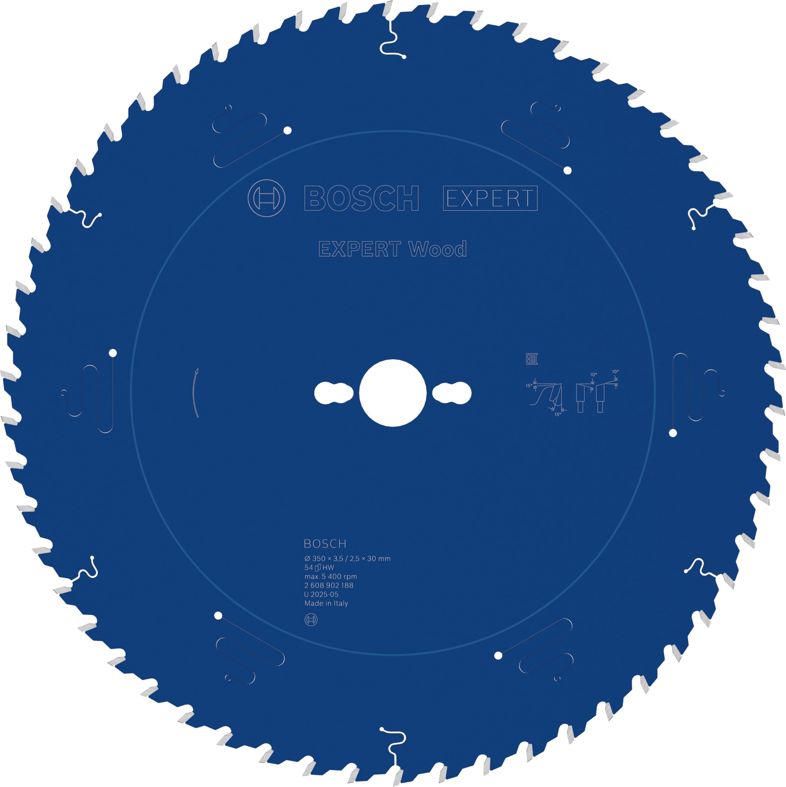 Bosch 1x Tarcza pilarska EXPERT Wood (do Miękkie drewno, Ø mm, Professional Akcesoria Przewodowa stołowa pilarka tarczowa)