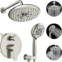 Vista 1 de EMBATHER Juego de grifos de ducha – Sistema de ducha de cabezal de lluvia con combo completo de mano de alta presión y kit de ajuste de válvula