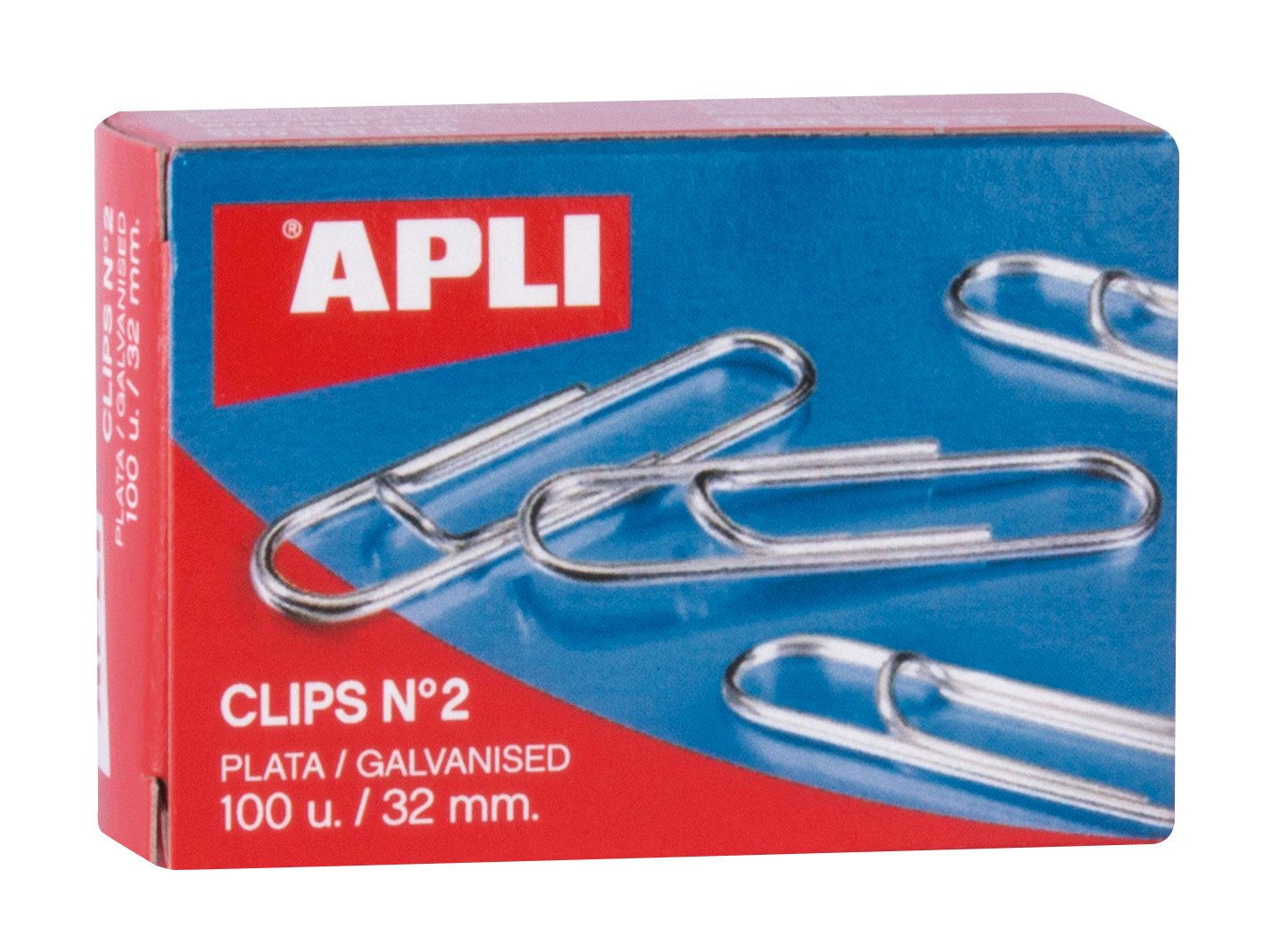 Office Paperclips Metal Large Length 33mm Plain Pack 100 505337