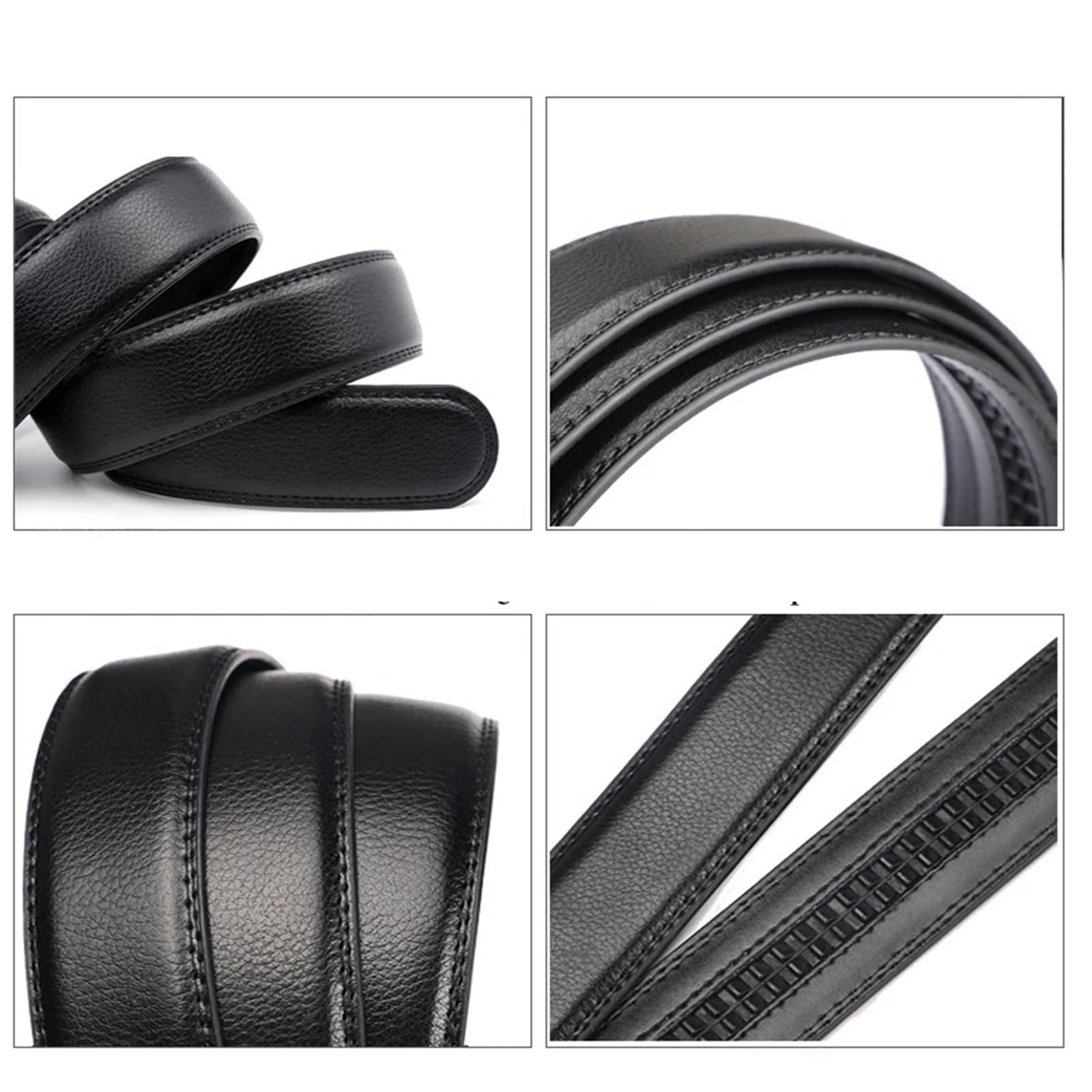 Gürtel Herren Legierungs-Automatikschnalle, Schwarze PU-Ledergürtel, 105, 150, 140, 130, 160, 170 cm, großer Herrengürtel in Übergröße(160cm)