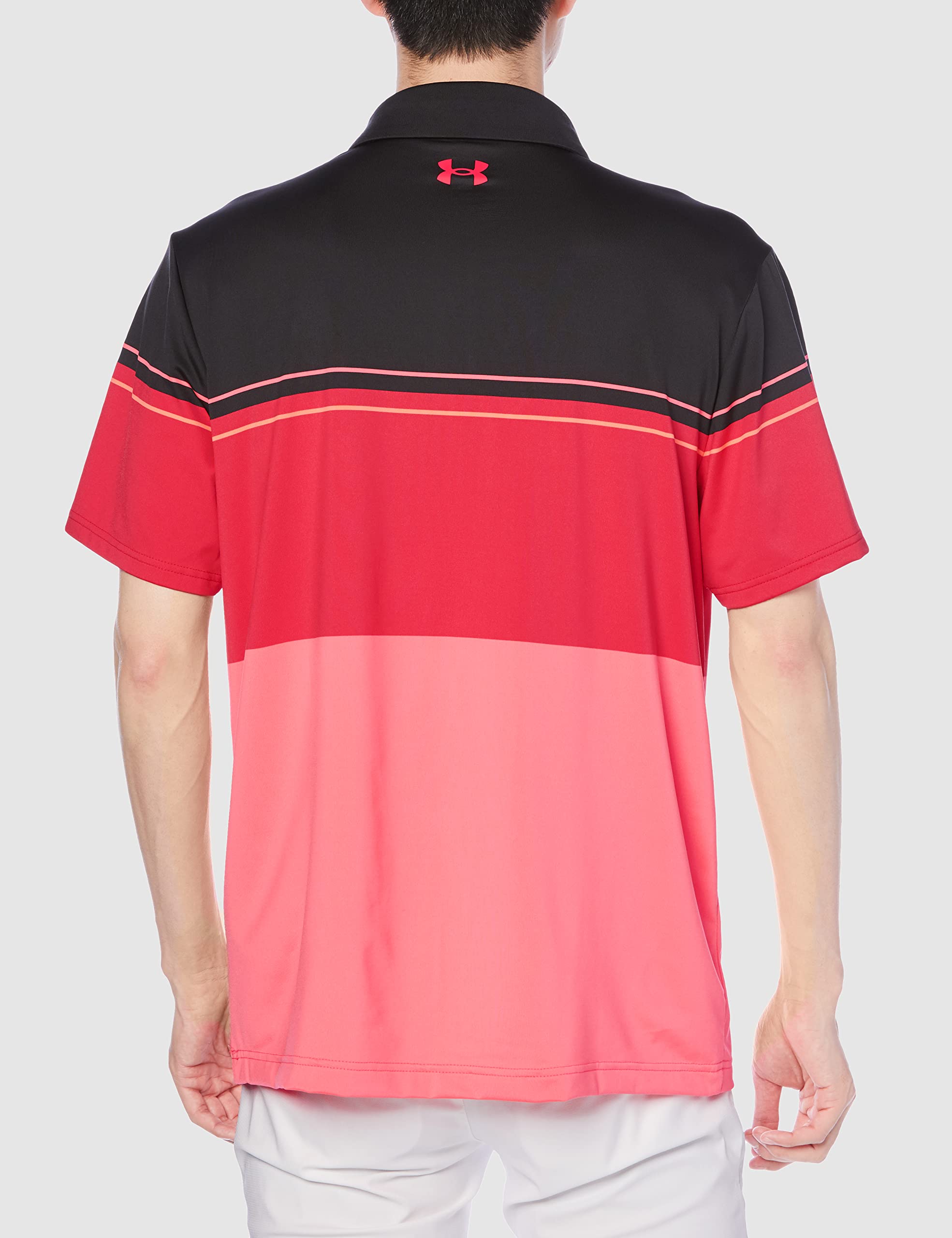 Under Armour Men's Playoff 2.0 Golf Polo , Black (043)/Electric Tangerine , Large