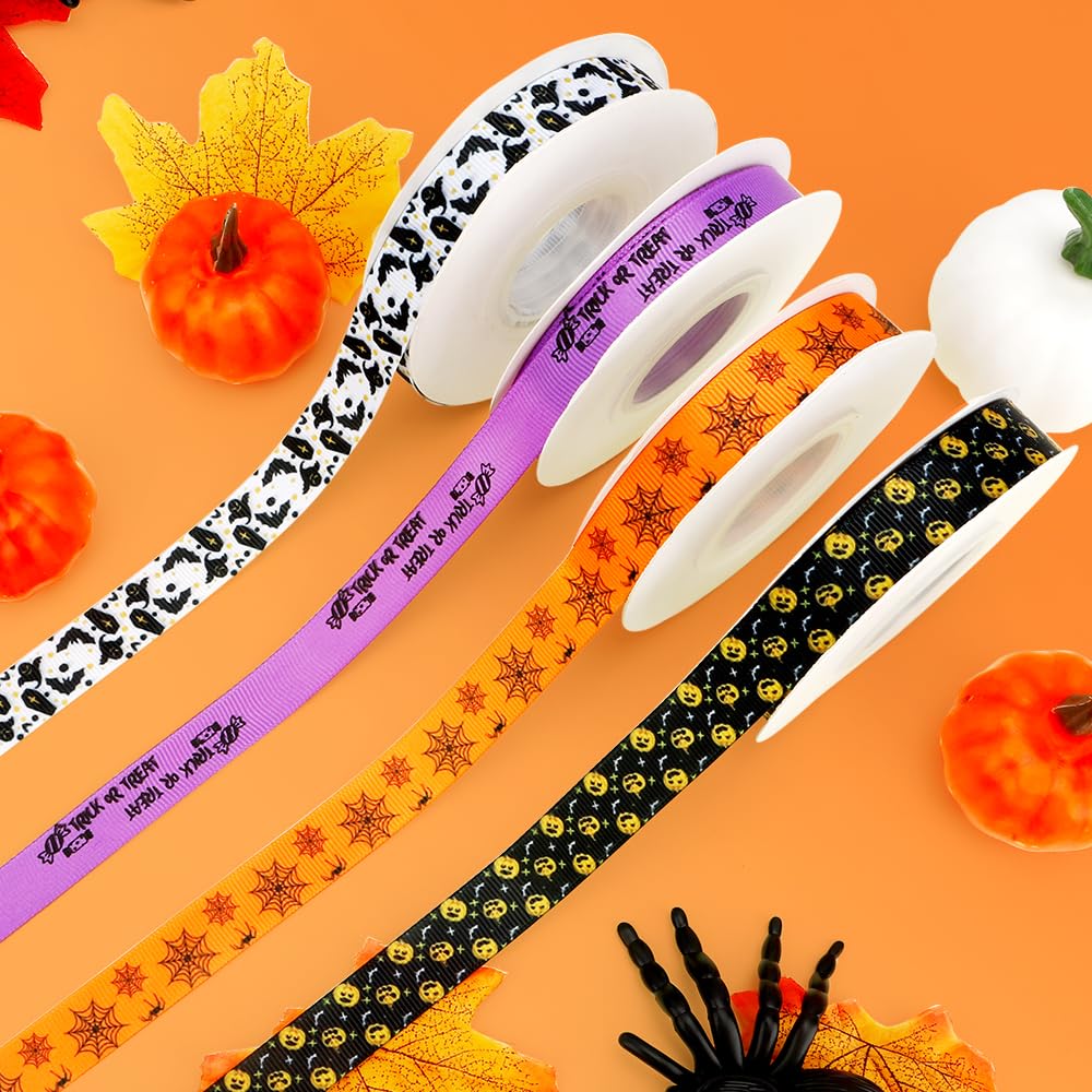 Snapklik.com : Halloween Ribbon 10 Yards Orange Ribbon 5/8