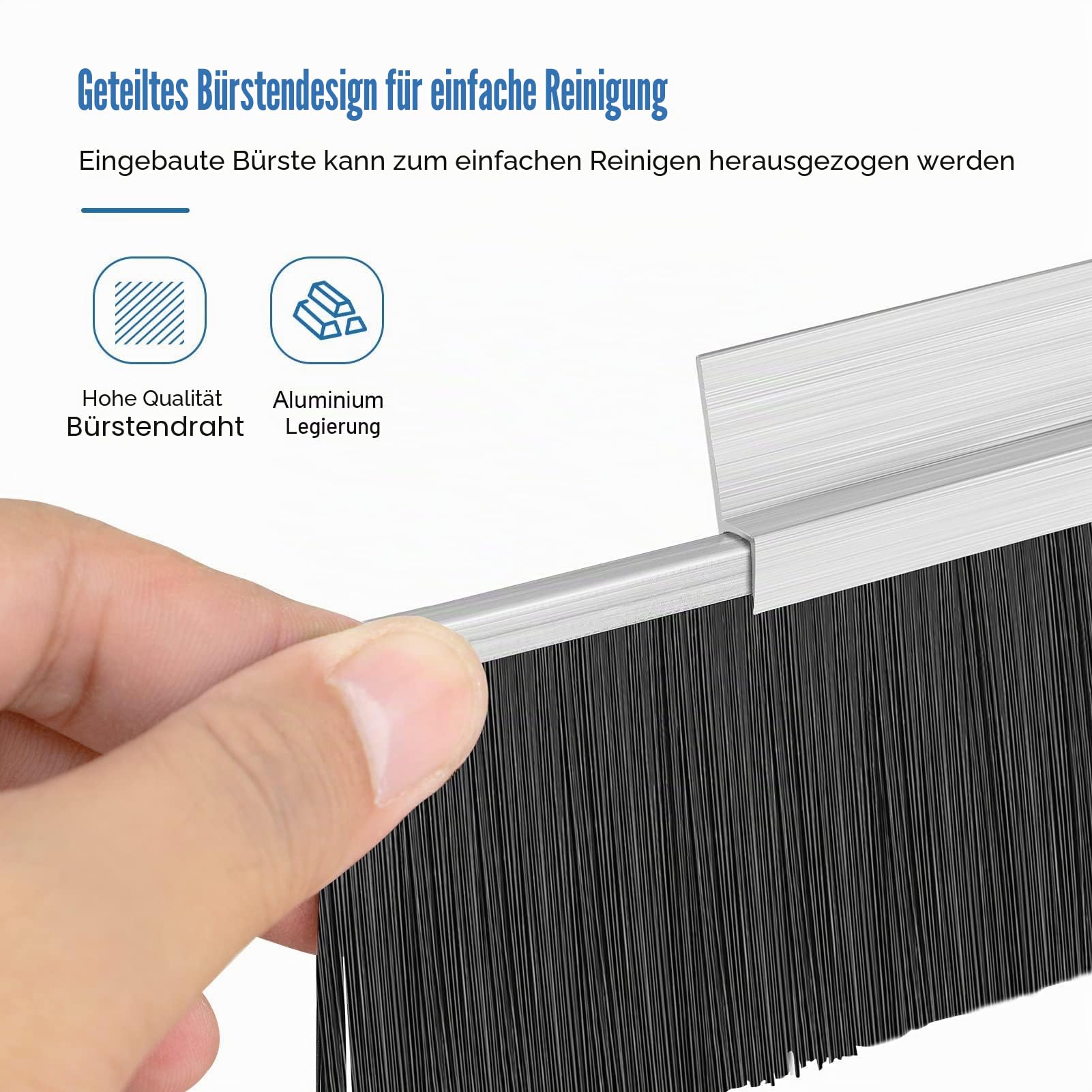 AllRight 3x Bürstendichtung Streifenbürste Türbürste 50 x 1500mm