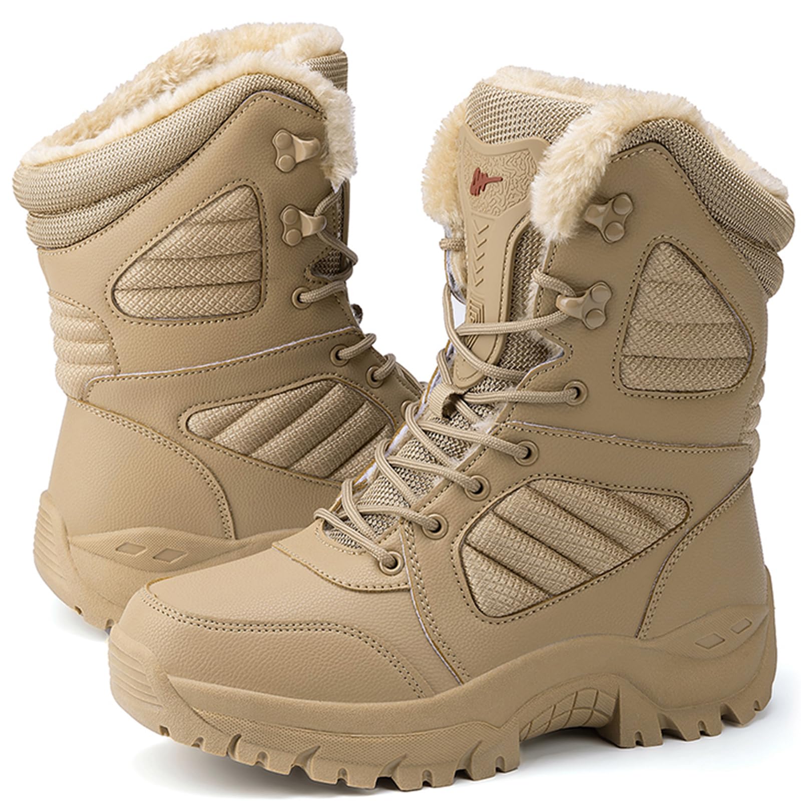 CUTEHEELS Męskie buty zimowe High-Top ciepłe wodoodporne buty śniegowe buty trekkingowe