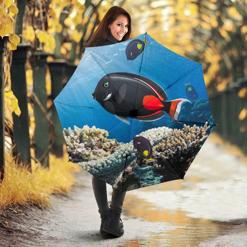 Achilles Tang Fish Print Umbrellas One Size Umbrella - Achilles Tang Fish Print Umbrellas