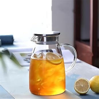 Pancy Glass Pot, Direct Fire, Heat Resistant Glass Teapot, Compatible with Direct Fire Electric Kettle, Stainless Steel Tea I