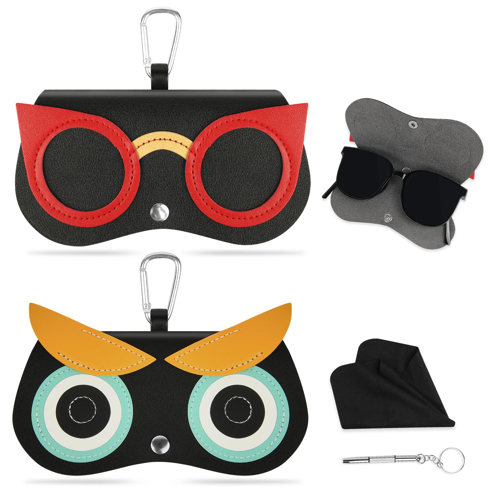 flintronic Bolsa De Anteojos, Estuche Para Gafas De Fieltro Suave, Funda De Neopreno Suave Para Anteojos, Bolsa De Anteojos Portátil, Estuche Protector Antiarañazos Para Anteojos De Sol