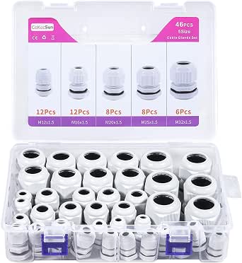 Alkan Messing Kabelverschraubung M16 x 1,5 IP68 10 Stück 4-8 mm | Metrische Messing-Kabeldurchführung mit Gegenmutter, wasserdicht IP68, Einbaudurchmesser 16,0-16,2 mm Alkan Messing Kabelverschraubung M16 x 1,5 IP68 10 Stück 4-8 mm | Metrische Messing-Kabeldurchführung mit Gegenmutter, wasserdicht IP68, Einbaudurchmesser 16,0-16,2 mm