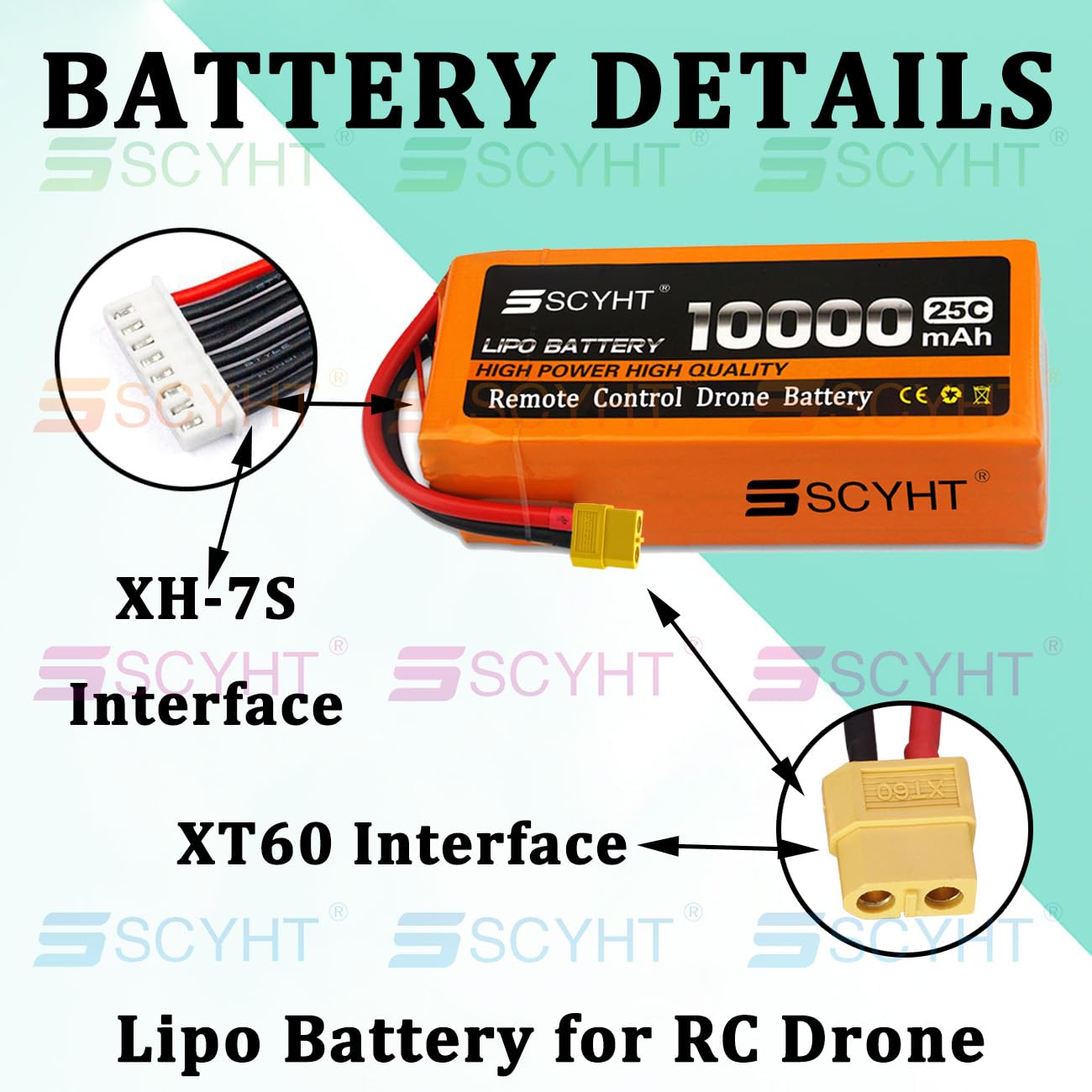 25C Batteria droni 22,2 V 7,4 V 11,1 V 14,8 V 18,5 V