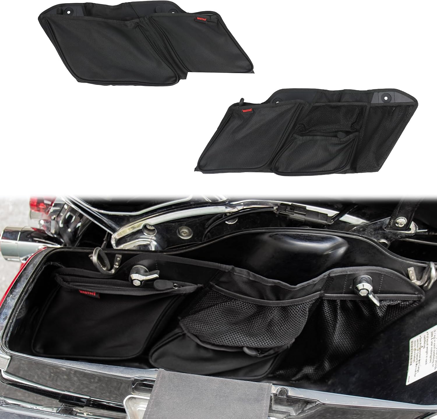 JUNJUMOTO [2 Pack] Saddlebag Wall Organizer Storage Bag Fit