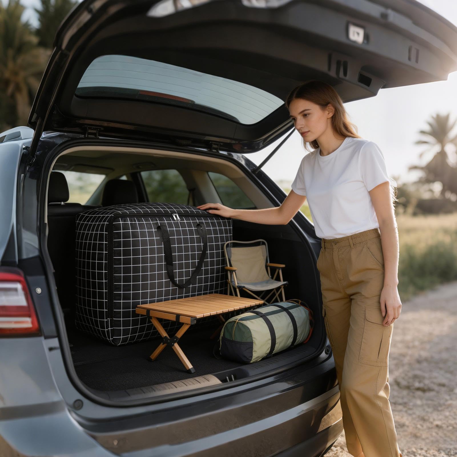 Bolsas De Almacenamiento Grandes - Cajas Impermeables De Tela Oxford De 75 L | Bolsas Para Mudanzas Con Asas Y Cremalleras, Organizador Duradero Para El Hogar, Viajes, Universidad, Dormitorio, Armario