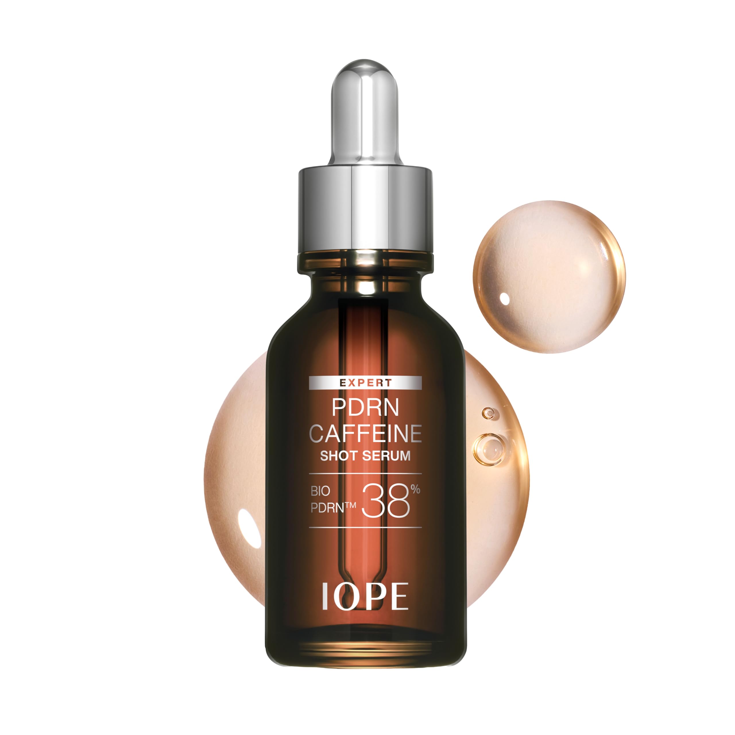 IOPE BIO-PDRN Caffeine Shot Serum | 38% Plant-Based Vegan PDRN & 20,000ppm Caffeine & Niacinamide in a Bottle, Plumping Skin, Intense Lifting and Firming, Korean Skincare, 1.01 Fl Oz