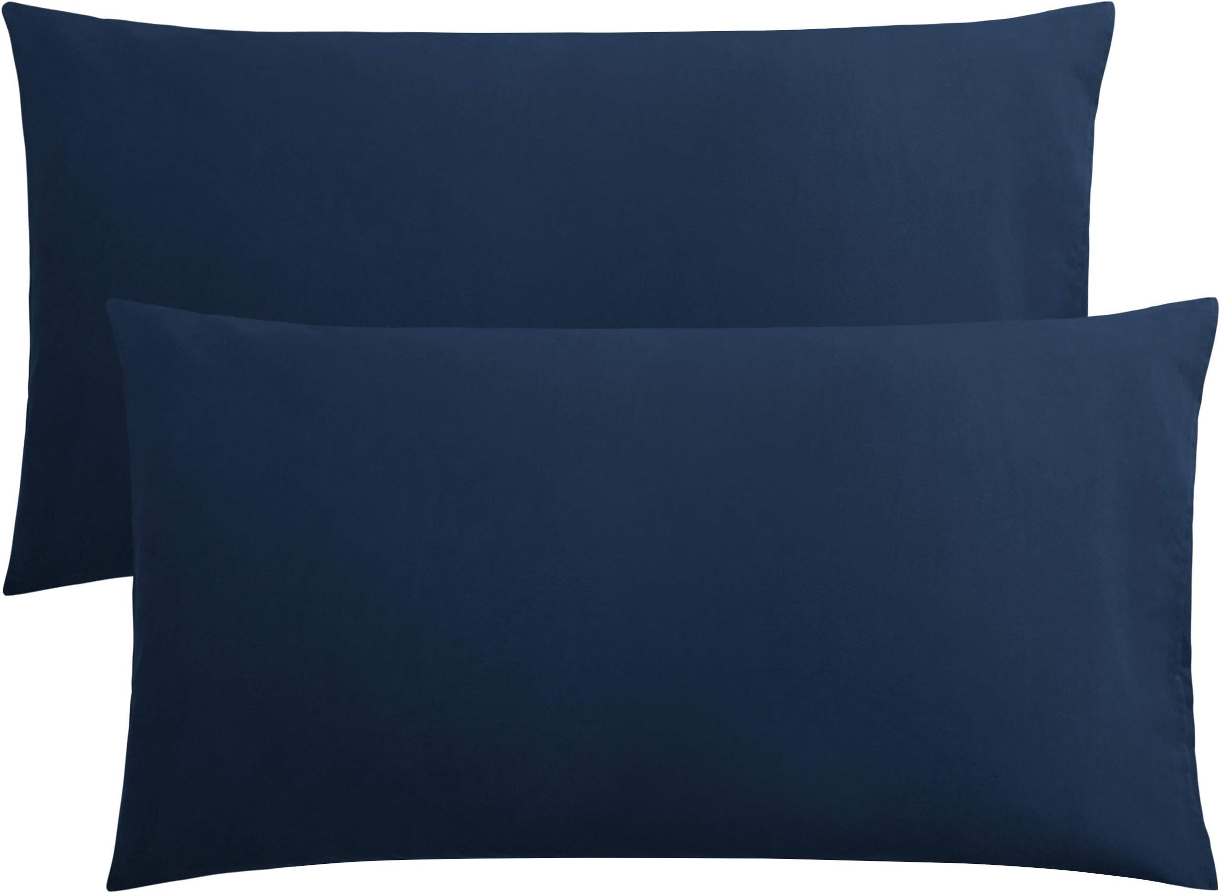 King Pillow Cases Set of 2, Soft Microfiber Pillow Covers with Envelope Closure, Wrinkle, Fade and Stain Resistant Pillowcases, 20x36, Navy