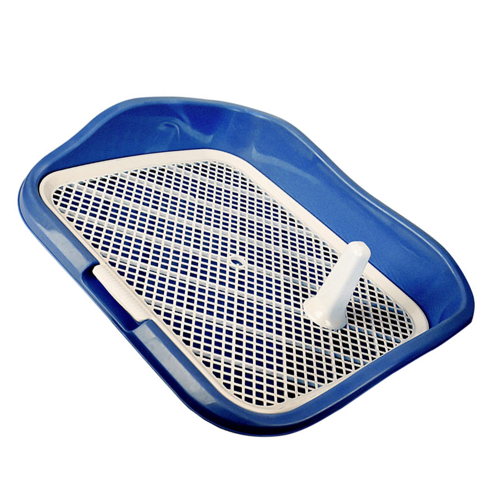 Generic Bandeja para Orinal para Perros con Vallas Elevadas y Almohadilla de Malla Extraíble para Adiestramiento de Perros en Interiores 21,7x18,1 Pulgadas (Blue)