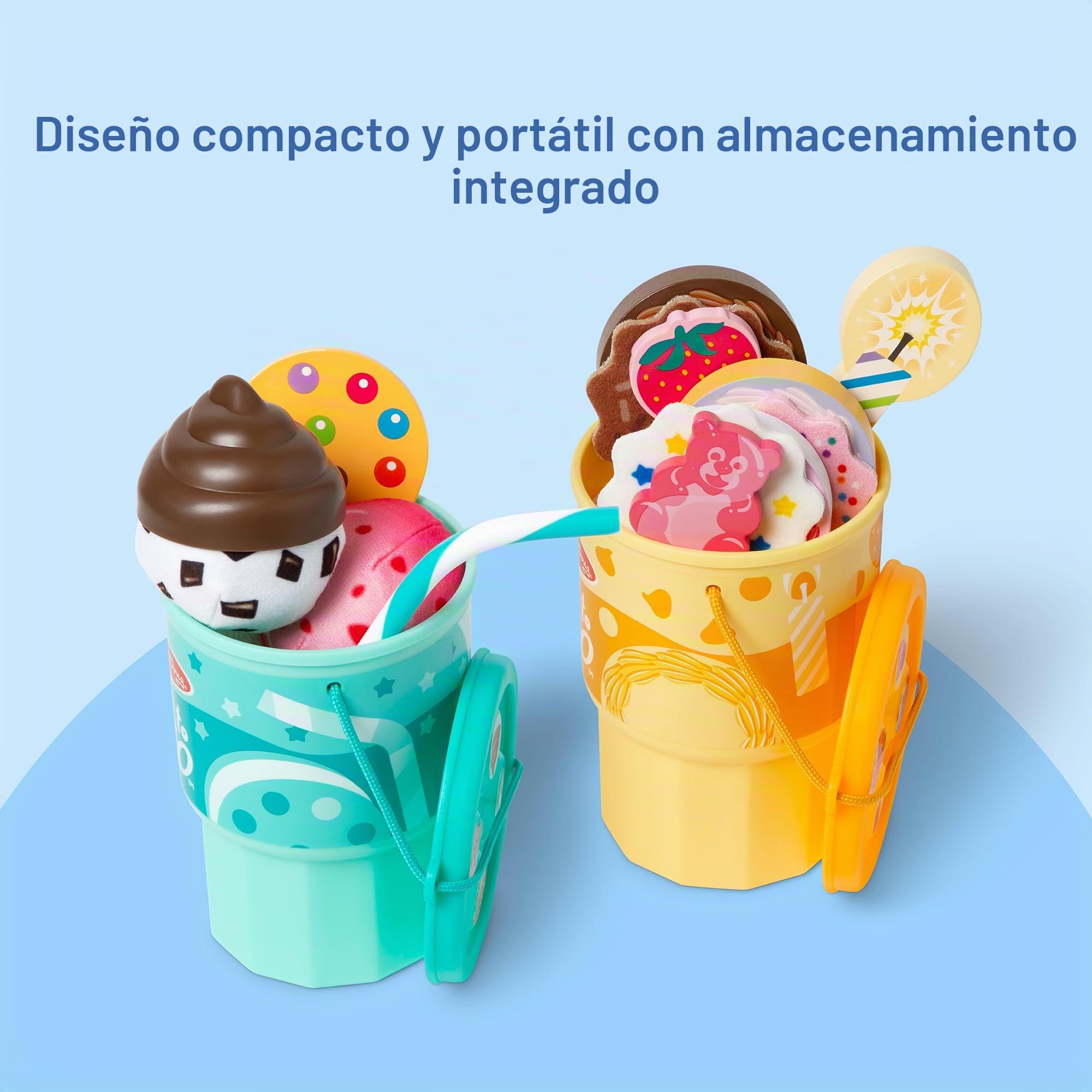 Melissa & Doug Play to Go - Paquete de 2: Pastel y Galletas y Helado, Juguetes de Viaje para niños y niñas de 3 años en adelante