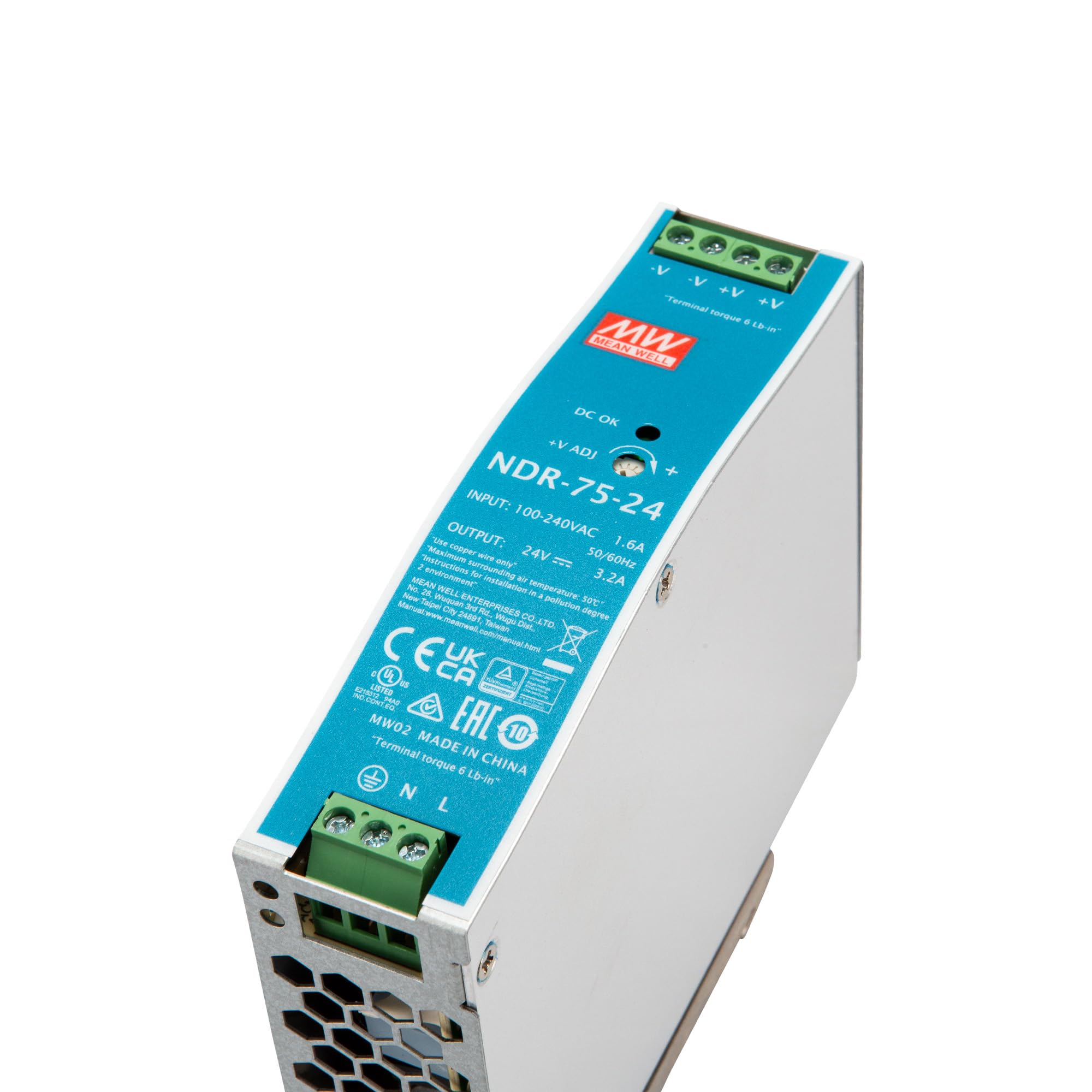 Zasilacz szyny DIN Mean Well NDR-75-24 24 V/DC 3,2 A 75 W 1 x