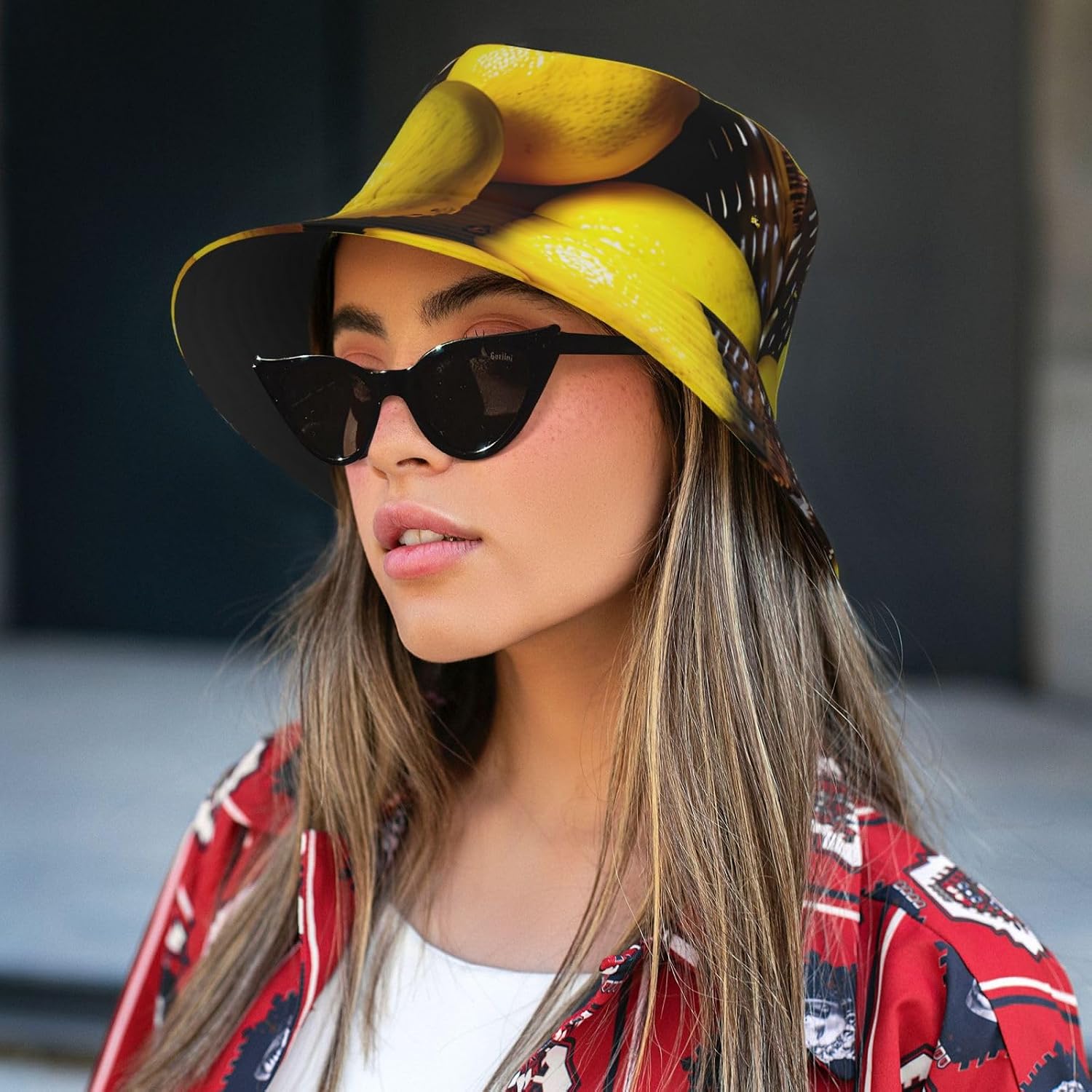 One Basket Lemons Print Sun Hat Outdoor Fisherman Cap Summer Bucket Hat Beach for Men Women