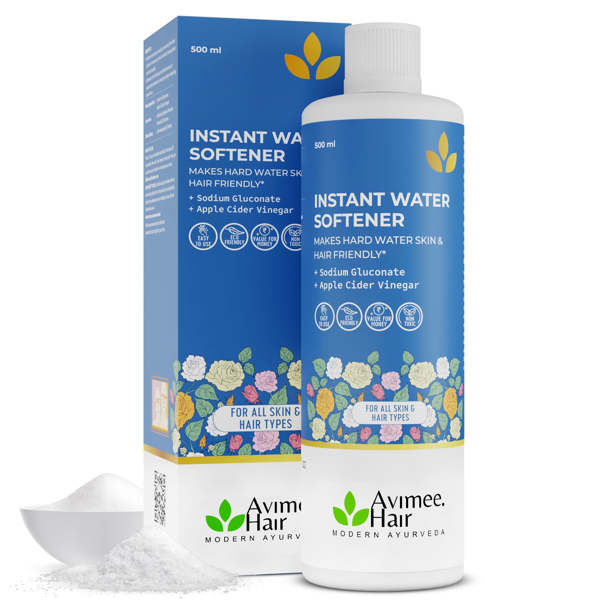 Avimee Herbal Instant Water Softener | Makes Your Water Hair & Skin Friendly | Reduces Hair Fall & Skin Itching | Disables Hardness & Maintains pH Level | Non Toxic and 100% Safe | 500 ml (B0BZVDFDWM) Amazon Price History, Amazon Price Tracker