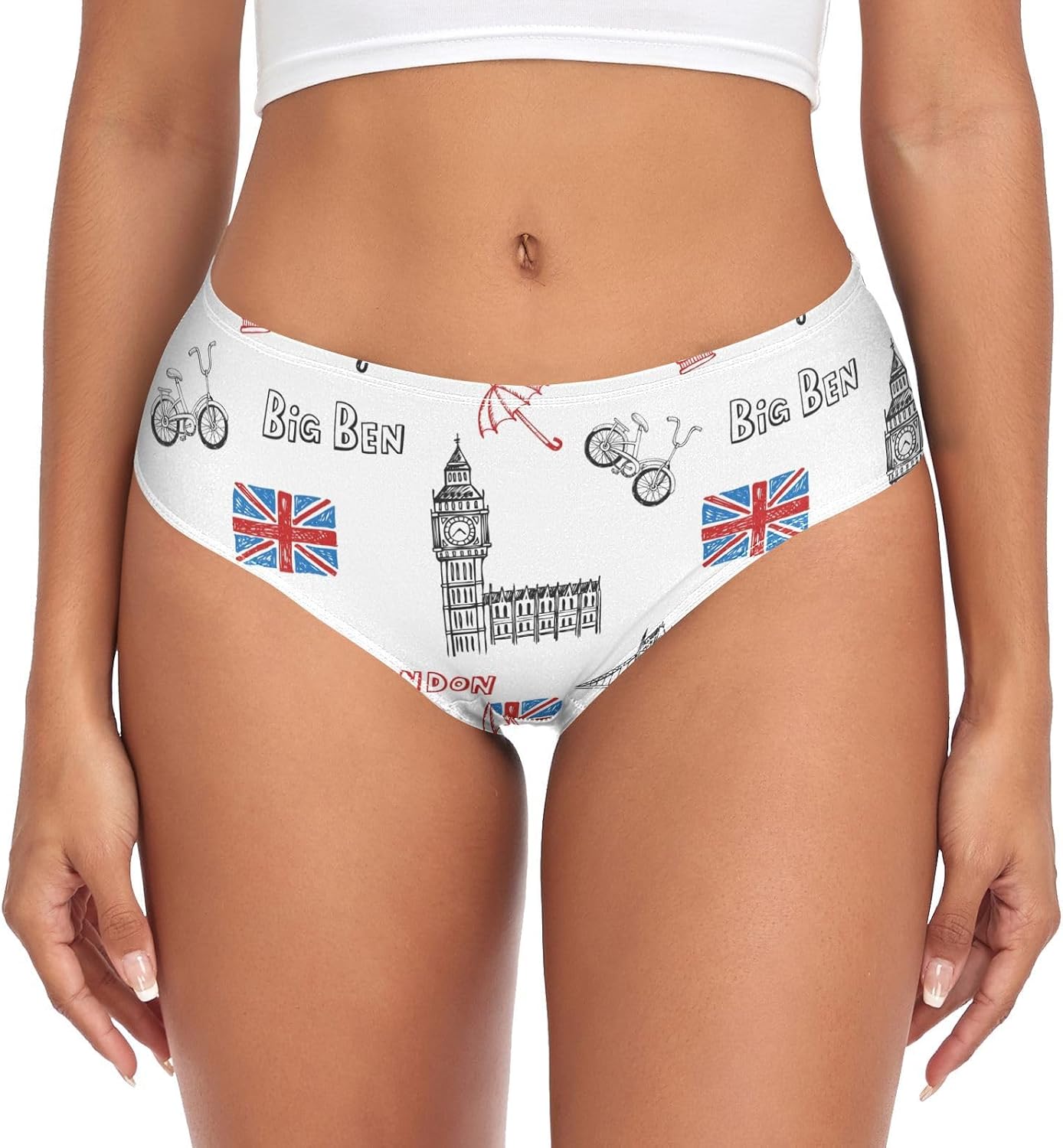 Women's Underwear Soft Panty Knickers Breathable Brief Colorful Creative Patterns
