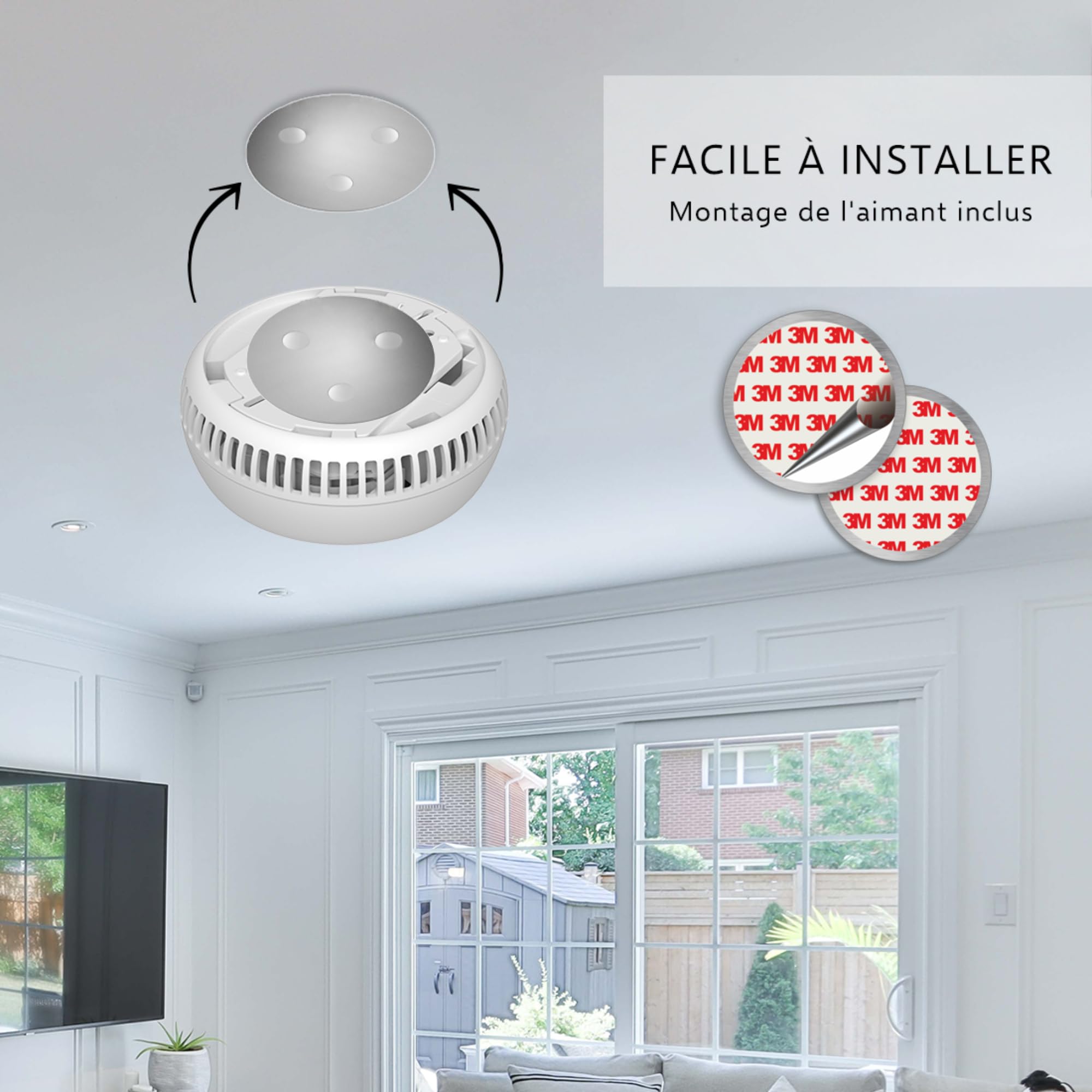 ELRO FF0404 Kit de Protection Contre l'incendie - 2X détecteur de fumée avec Batterie de 5 Ans et Montage magnétique - Détecteur de CO avec capteur de 10 Ans - Couverture Anti-feu Rigide 1,2m x 1,2m