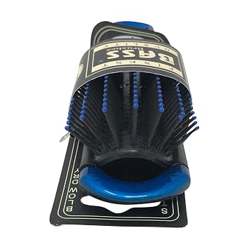 The Travel Brush | Professional Grade Nylon Pins | Fold Up Design with Mirror Handle | Smoke Finish