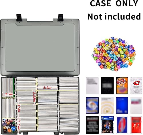 Miniatura 2 de Caja de almacenamiento de tarjetas coleccionables, más de 2300 cartas, organizador compatible con PM TCGpara Yugiohpara CAHpara Fase 10para Topps