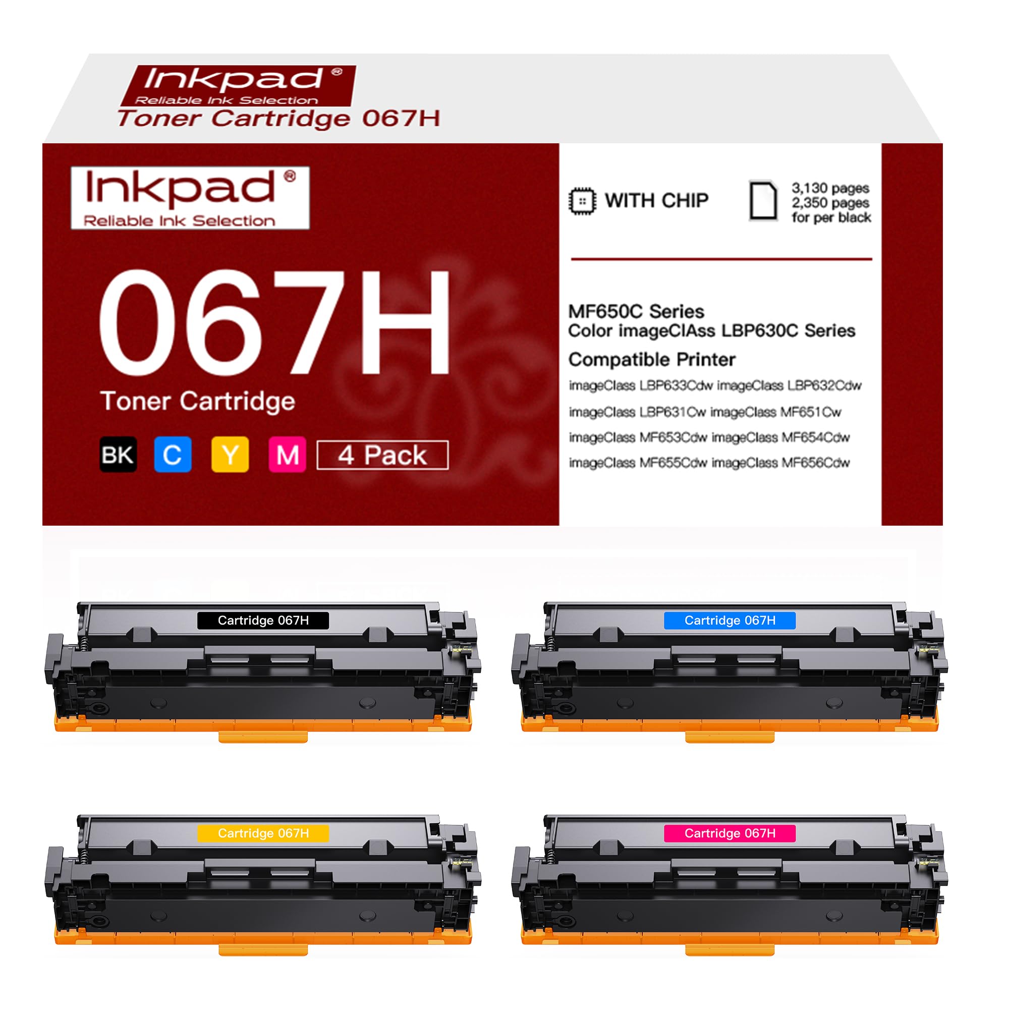 Amazon.co.jp: 067H 067 MF656Cdw MF654Cdw トナーカートリッジセット