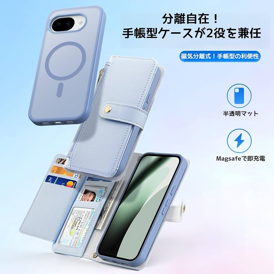Amazon.co.jp: Google Pixel 10a 用 ケース 分離 財布付き 本革