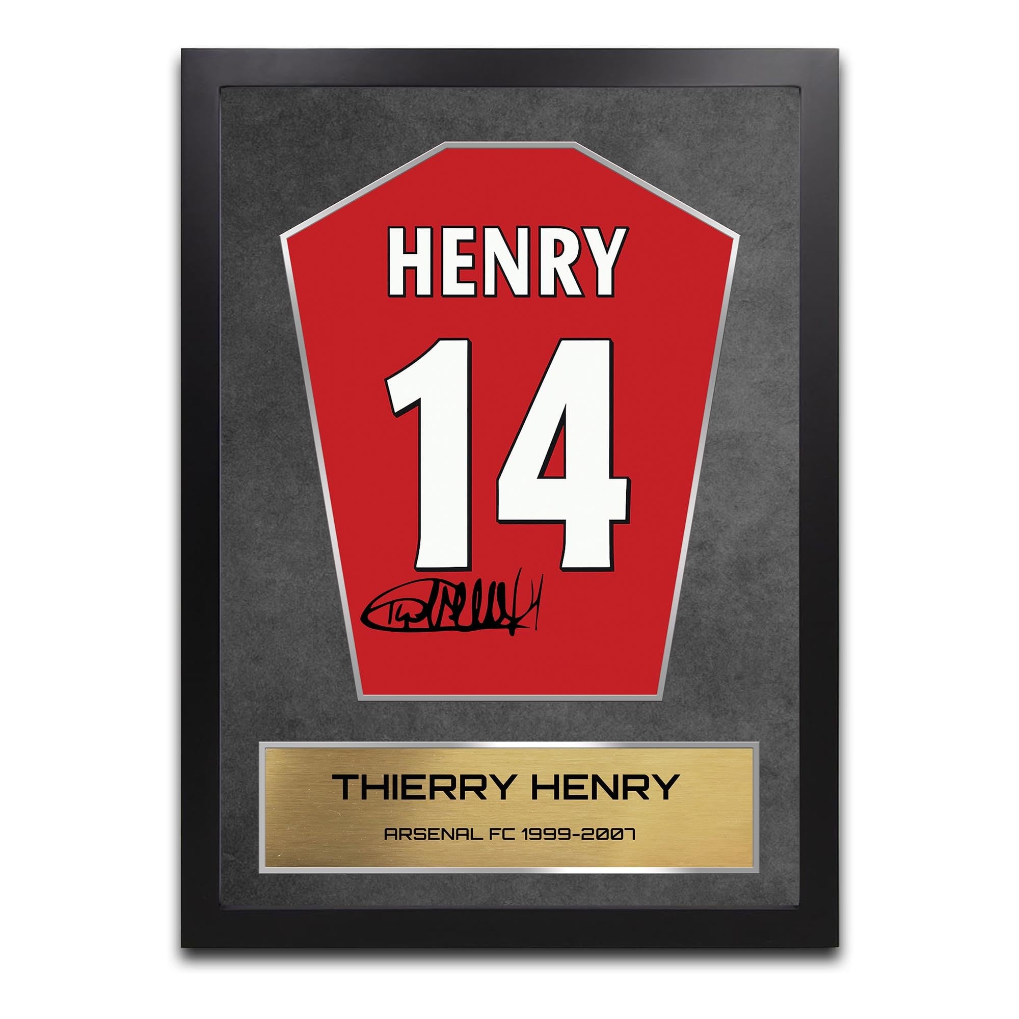 Thierry Henry Arsenal Shirt Display Framed - Autograph Print Football Memorabilia A3 Framed